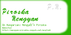 piroska mengyan business card